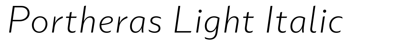 Portheras Light Italic
